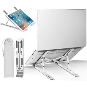 Support Ordinateur PortableMini Porte Ventilé Tablette Lit Table Pliable pour PC GamerLaptop Stand Antidérapant Réglable Angrent