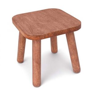 Tabouret en bois 23.5cm Petit tabouret en bois durable pour la salle de bain Noyer noir Tabouret polyvalent Tabouret rustique