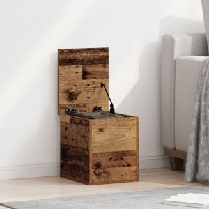 Moderne Coffre de rangement Armoire de rangement extérieur - avec couvercle en bois ancien 30x35x35 cm en bois reconstitué
