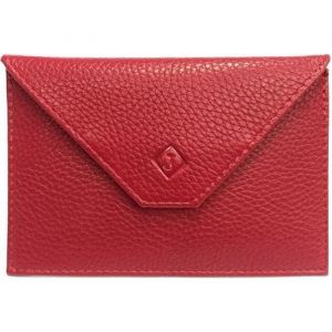 Porte carte papier voiture enveloppe + &eacute;tui carte RFID carte grise cr&eacute;dit permis assurance identit&eacute; cuir LOLUNA&reg; (Rouge)