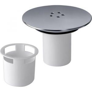 Bonde Douche 90 mm/115mm Bonde de Douche Siphon Douche Capot Bonde Douche Interchangeable Chrom&eacute; Remplacement de Couvercle de Si