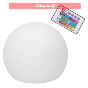zerone Boule lumineuse LED Light Light Light RGBW Globe Lamp Light Night 16 Color Dimmable 4 Modes Remote piscine lumineuse