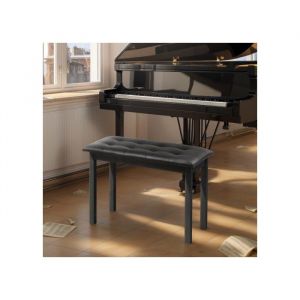 Tabouret de piano - ALIGHTUP -  Classic  Banquette tabouret si&egrave;ge pour piano avec coffre de rangement - Noir 70*30*43CM