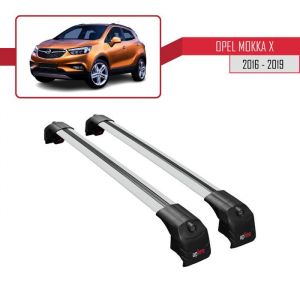 Barres de Toit ACE-2 Railing pour Opel MOKKA X 2016-2020 - Gris