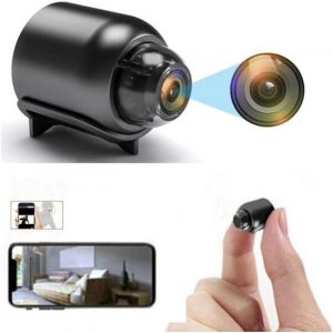 Mini cam&eacute;ra espion 1080p WiFi cach&eacute;e sans fil magn&eacute;tique secr&egrave;te mini cam&eacute;ra espion pour b&eacute;b&eacute; cam&eacute;ra de s&eacute;curit&eacute; domestique micro