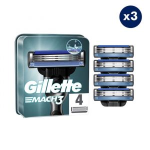 3x4 Lames De Rasoirs Mach 3 Gillette