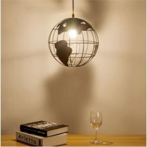 Lustre Suspension Luminaire Moderne Noir 20cm 1pcs Lustre forme Globe pour Chambre SalonCuisine Salon