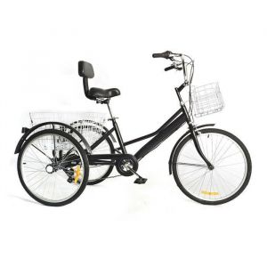 24 7 vitesses Tricycle vélo à 3 roues Pour adulte Tricycle adulte avec panier