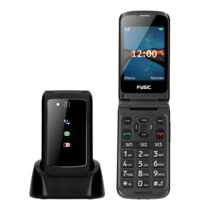 Téléphone portable à clapet - Fysic - F15 - Noir - 1000 mAh - Bouton durgence SOS