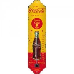 Thermom&egrave;tre - COCA-COLA - Petite bouteille - M&eacute;tal - 28 x 65 cm - Vintage