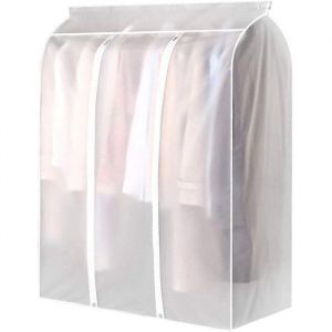 Housse &agrave; v&ecirc;tements - Protection pour v&ecirc;tements suspendus - Sac de rangement - Transparent - Imperm&eacute;able - Pour armoire et portant -