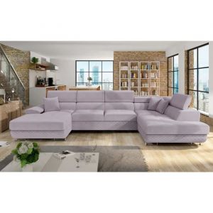 Canap&eacute; dangle Comfivo 241 - Prestige 2765 - Violet - 345x71x202cm