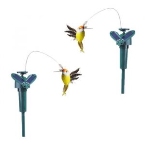 2 Pieces Colibri Solaire - 13*8*8 Cm Solaration Colibri Flottant En ABSRéaliste Colibri Solaire Exterieur JardinColibri Solaire