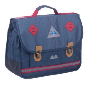 Cartable - Poids Plume - Marine - 35 cm - 2 Compartiments - Décor Imprimé Allover