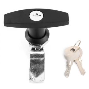 Tbest Serrure en T de remorque Serrure de porte de garage de boîte à outils de serrure de poignée de fixation arrière avec