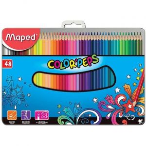 48 crayons de couleur MAPED ColorPeps Metal box