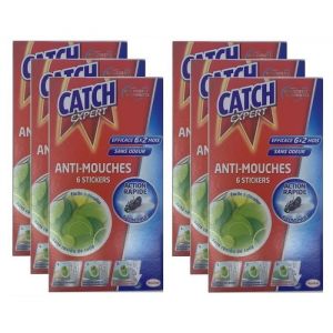 Lot de 6 Etuis de 6 Stickers Anti-Mouches Décoratifs verts sans odeur