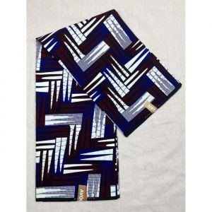 Tissu imprimé - 6yard - 100% coton - Gris clair - 6 mètres - Robe africaine