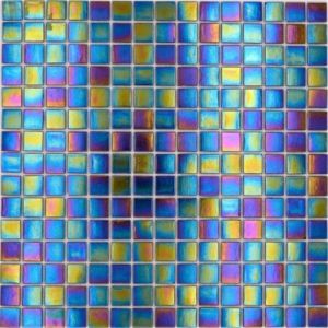 Mosa&iuml;que de verre - MOS240-WA48 - Noir iridium - 20x20 mm - Brillant - 009 m&sup2;