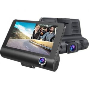Dash CaméRa Panorama À 360 DegréS Dashcam Voiture Full Hd 1080P ÉCran De 4 Pouces Dash Cam Pour Voiture Avec Hdr Night [229]