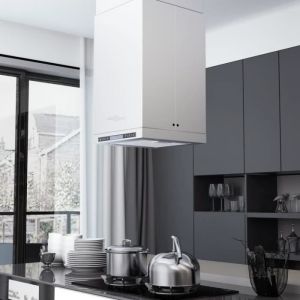 Bonne qualité(9264) Hotte Design Hotte Aspirante Hotte îlot avec écran tactile LCD et capteur 756 m³ - h LED