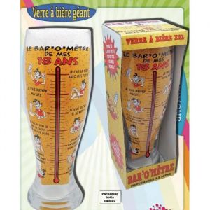 Verre à Bière Géant 29 cm 1.5L 18 ans