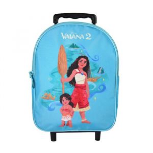 Bagtrotter - Vaiana - Disney - Sac à Dos Scolaire à Roulettes  - Bleu - 1 Compartiment Zippé - Bretelles Matelassées -...