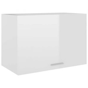 Meuble Haut cuisine-Armoire suspendue Blanc brillant 60x31x40 cm Bois dingénierie SHL950382