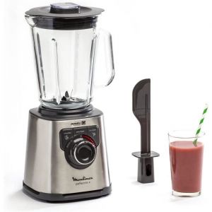 Moulinex Perfect Mix + Blender haute vitesse 1200 W Bol verre 2L 3 programmes automatiques Smoothie Glace pilée Nettoyage