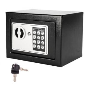 Coffre fort de Securite Électronique avce Clés et Code Digital 23×17×17cm Noir
