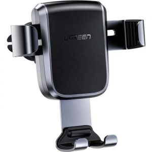 UGREEN Support Téléphone Voiture par Gravité à Grille Aération en Aluminium Angle Réglable Compatible avec iPhone Samsung
