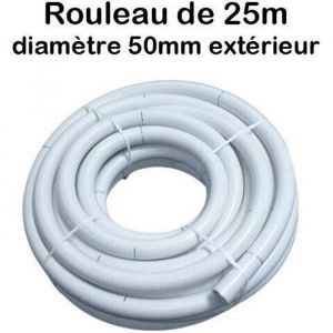 Couronne 25m Tuyau Piscine PVC Pression Souple Semi-Rigide à coller diamètre 50mm extérieur 5cm