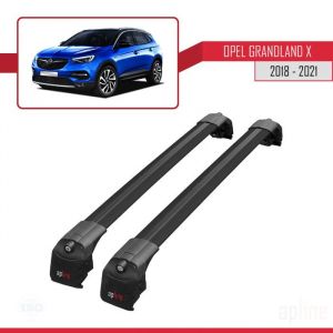 Barres de toit - ACE-2 - Opel Grandland X 2018-2023 - Aluminium - Noir - Charge utile < 300 kg