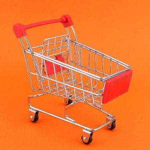 Mothinessto Mini Caddie de Supermarché pour Oiseaux Jouet Intelligent