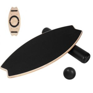 Planche déquilibre en bois 7 modes avec rouleau & balle pour yoga/skate intérieur enfants/adultes