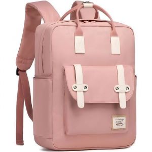 Sac a Dos pour Ordinateur Portable 14.1 Sacs &agrave; dos Feminin PC Sac a Dos Ordi Elegant pour Voyage College Travail Rose