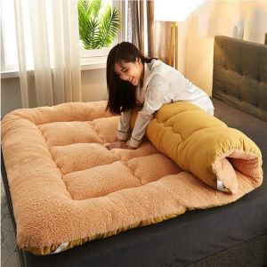 Matelas Futon &eacute;paissir de SolTatami Japonais Matelas de Couchage PliableLit doreiller de Chaise Longue au Sol180x200 cmKaki