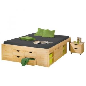 Lit Multi-Rangements Clark 160x200cm Naturel
