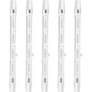 100W 118mm R7s Dimmable ampoule halogène crayon Blanc Chaud 2800K r7s linéaire 1500lm projecteur AC220-240V (5pcs)