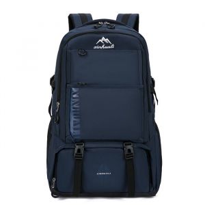 Grand sac à dos 40L – Rando camping pêche – Bretelles confort zip sécurisé doublure polyester solide Bleu