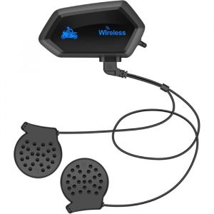 Oreillette Moto Bluetooth de Casque BT50 Écouteurs de Moto sans Fil Étanche avec Mains Libres et Suppression du Bruit