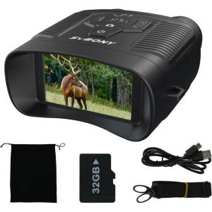 Svbony SA206 Jumelle Vision Nocturne Zoom Numérique 8X 3 HD Infrarouge élevé Vidéo 4K et Image 36MP 5000mAh avec Carte TF 32 Go