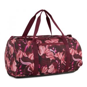 PUMA Sac de sport baie rose pour femme - AT ESS Floral Ribbon Barrel Bag Poised Pink 316339