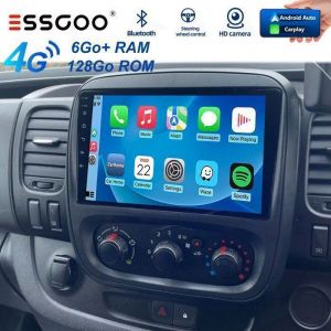 Autoradio 2 din - ESSGOO - Android 14.0 - 6 Go RAM - 128 Go ROM - CarPlay - Bluetooth 5.0