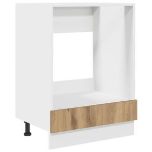 (SOLDE dété)Cabinet de four/Colonne de cuisine - en chêne artisanal 60x46x815 cm en bois reconstitué Aspect élégant*8996
