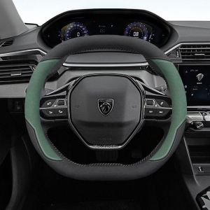 ECELEN Couvre-volant D-type 38cm – Ultra-fin en cuir Nappa – Pour Peugeot 408/408X/508/4008/5008 etc-7 style