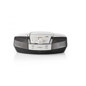 boombox  12 w  bluetoothâ®  lecteur de cd - radio fm - usb - aux  blanc