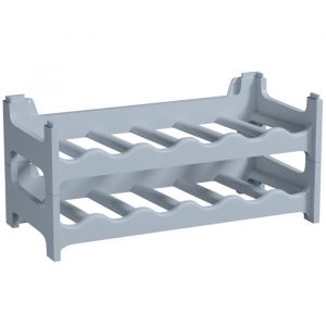 Casier à bouteilles modulable ARTECSIS 12 Bouteilles – Cave à vin en plastique 60x28x28 cm (LxlxH)  Gris Béton - Range bouteille