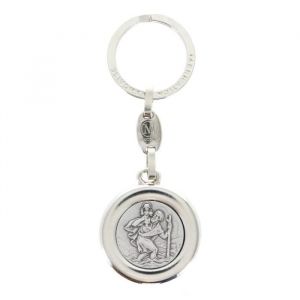 Porte-clé - Saint Christophe - Métal argenté - Protection voyage - Livraison rapide - Mixte