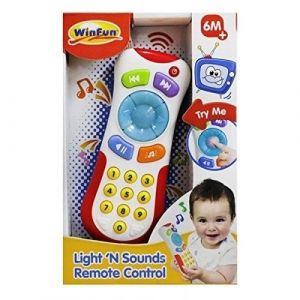 Jouet pour b&eacute;b&eacute; - WINFUN - T&eacute;l&eacute;commande avec lumi&egrave;res et son - Blanc - 6 mois et plus - Int&eacute;rieur